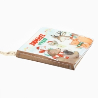 Новогодний подарочный детский набор: книжка шуршалка и бутылочка 150 мл