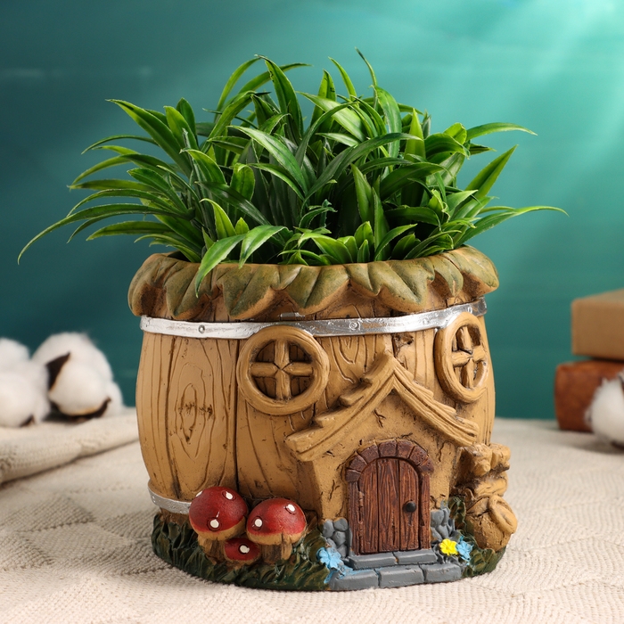 Кашпо  Кашпо "Домик грибочек" 13х13х11см