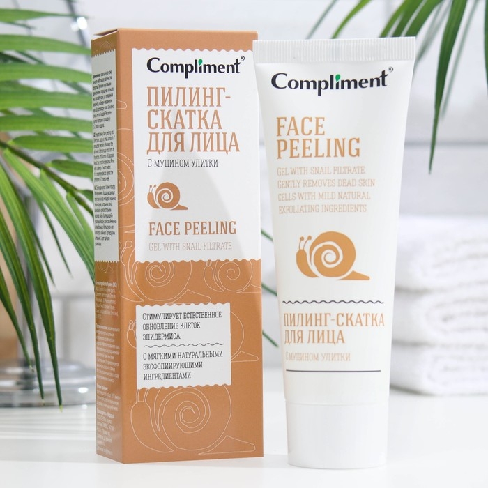 Пилинг-скатка для лица Compliment, с муцином улитки, 80 мл Пилинг-скатка для лица Compliment, с муцином улитки, 80 мл