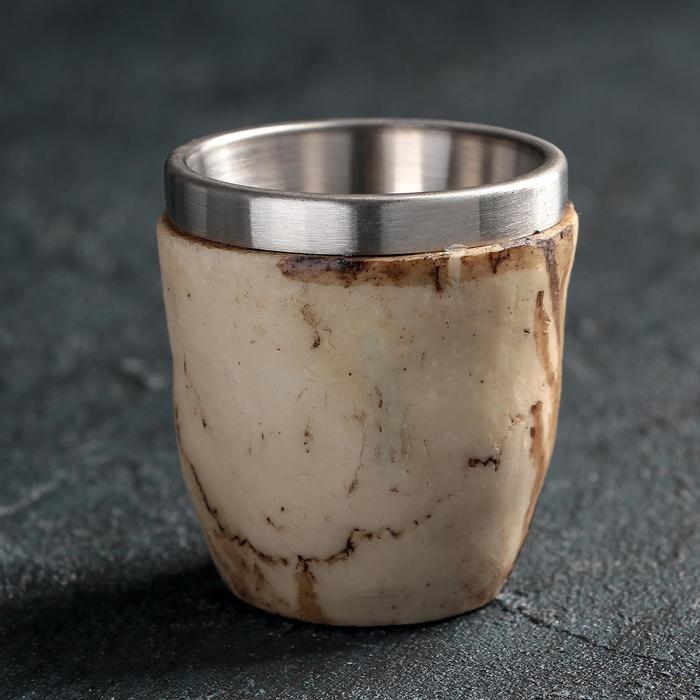 Стопка из нержавеющей стали «Череп. Хэллоуин», 60 мл, цвет бежевый Стопка из нержавеющей стали «Череп. Хэллоуин», 60 мл, цвет бежевый