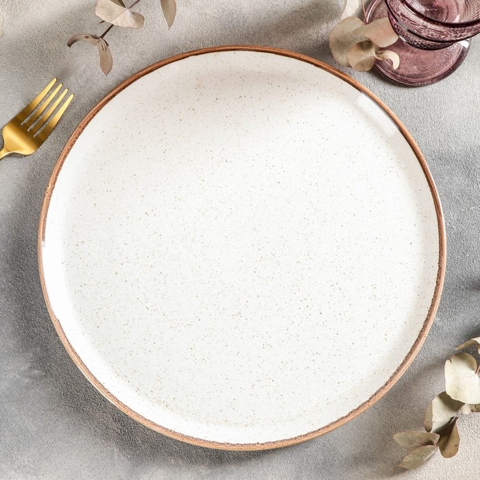 Тарелка для пиццы Beige, d=28 см, цвет бежевый Тарелка для пиццы Beige, d=28 см, цвет бежевый