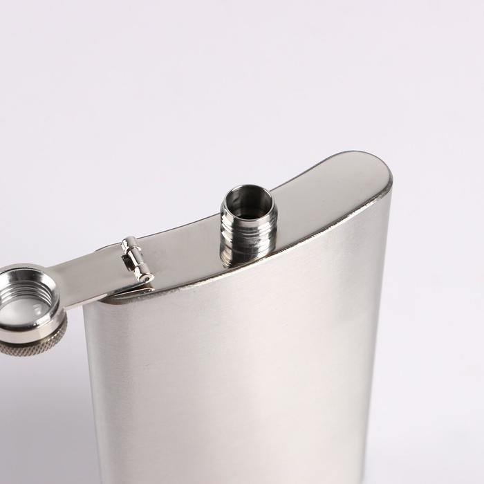 Фляжка для алкоголя и воды, 300 мл,  Фляжка для алкоголя и воды, 300 мл, "Герб", нержавеющая сталь, чехол, подарочная