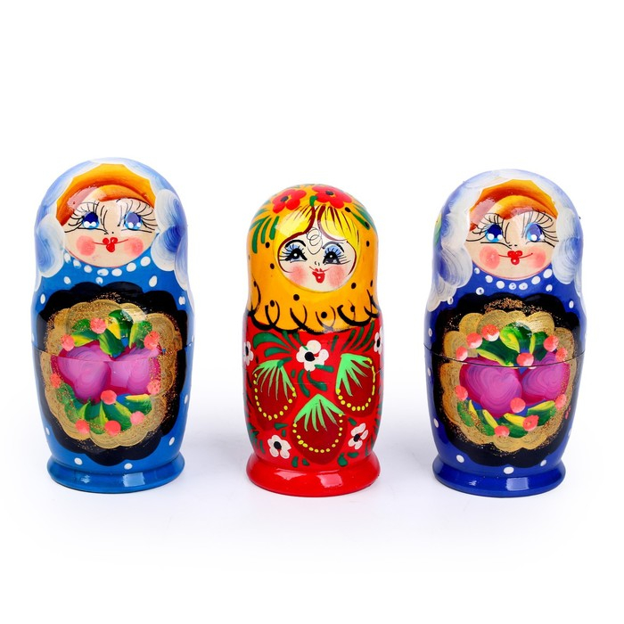 Матрёшка 3 в 1, расписная, МИКС Матрёшка 3 в 1, расписная, МИКС