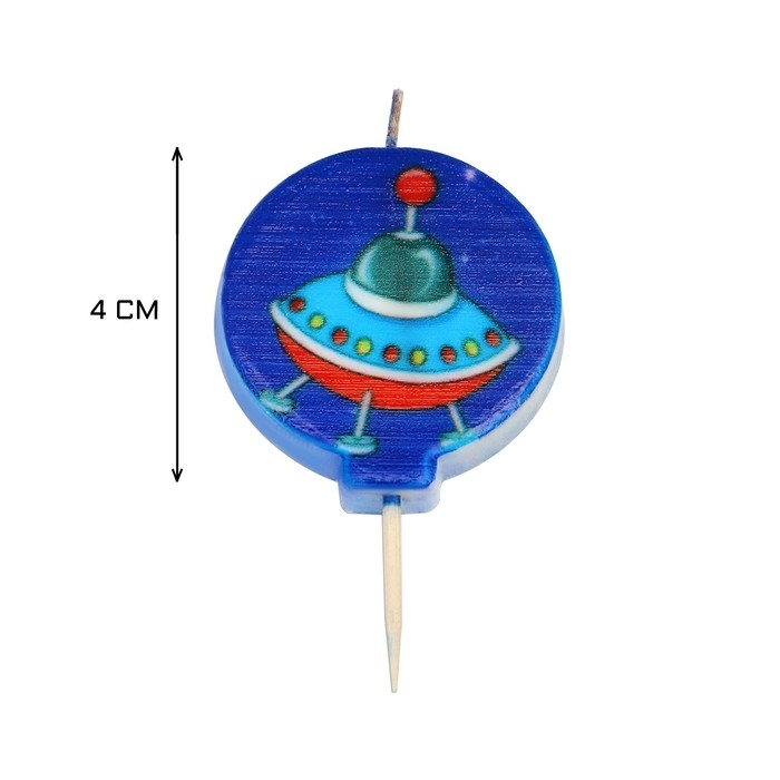 Набор свечей в торт "Космос", 4&times;4,4см, 4 шт