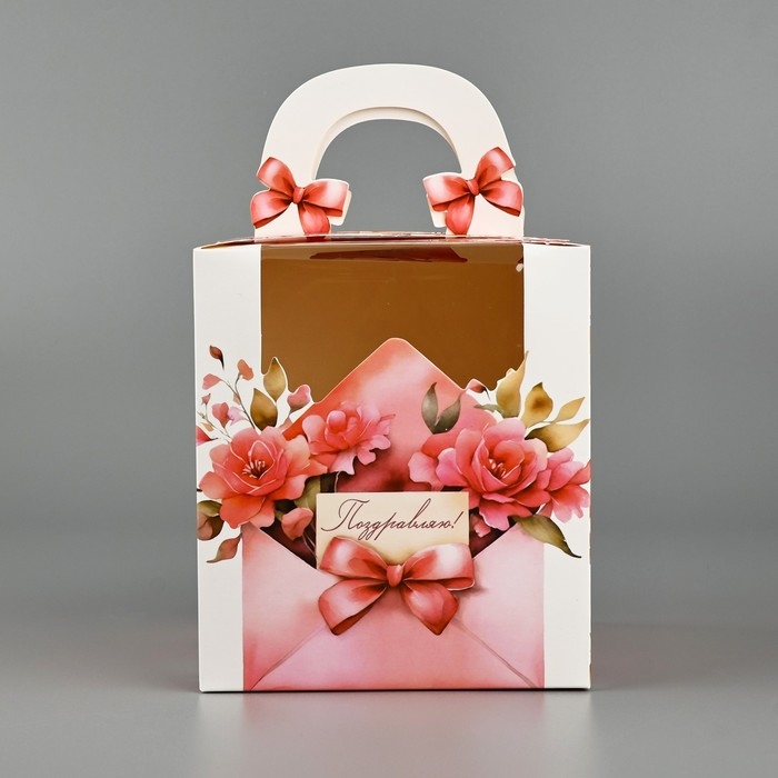 Коробка сборная «Цветочное послание» 14 х 16 х 14 см Коробка сборная «Цветочное послание» 14 х 16 х 14 см