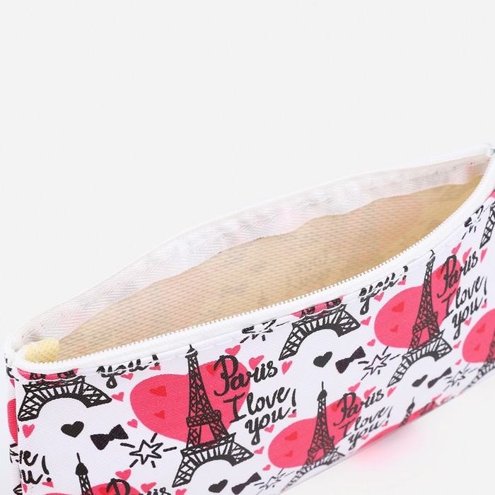 Косметичка на молнии, цвет белый/разноцветный Косметичка на молнии, цвет белый/разноцветный