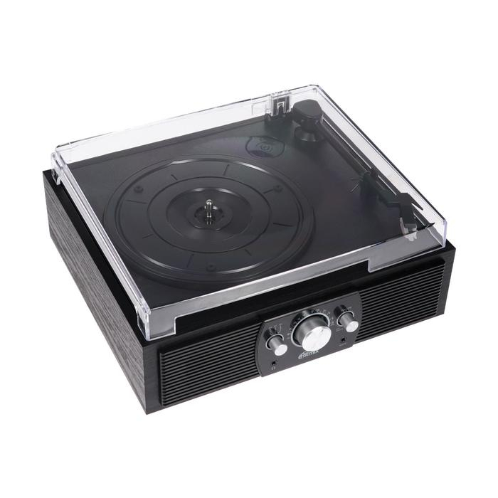 Проигрыватель виниловых дисков Ritmix LP-200B, 10 Вт, 3 скорости, BT, AUX, FM, RCA, черный Проигрыватель виниловых дисков Ritmix LP-200B, 10 Вт, 3 скорости, BT, AUX, FM, RCA, черный