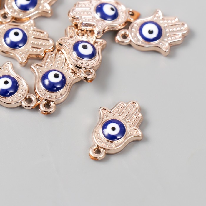 Декор для творчества пластик под металл Декор для творчества пластик под металл "Рука Фатимы от сглаза" золото набор 10 шт 1,3х1 см 781245