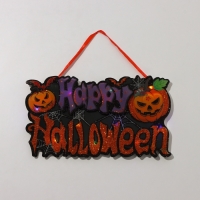 Декоративное светящиеся украшение (подвеска) "Happy halloween" 15х26 см