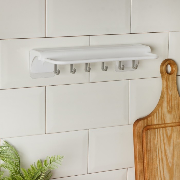 Держатель для ножей и кухонных принадлежностей, 25,5×11×5 см, цвет белый Держатель для ножей и кухонных принадлежностей, 25,5×11×5 см, цвет белый