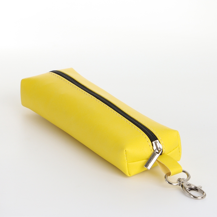 Ключница на молнии, длина 16 см, кольцо, карабин, цвет жёлтый Ключница на молнии, длина 16 см, кольцо, карабин, цвет жёлтый