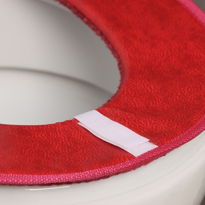 Чехол на сиденье для унитаза на липучках Доляна «Плюш», 34×40 см, цвет МИКС Чехол на сиденье для унитаза на липучках Доляна «Плюш», 34×40 см, цвет МИКС