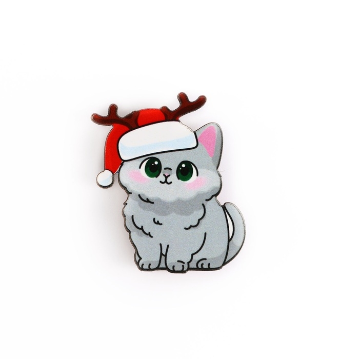 Значок новогодний «Новый год: Талисман на счастье», 3,9 х 4,5 см Значок новогодний «Новый год: Талисман на счастье», 3,9 х 4,5 см