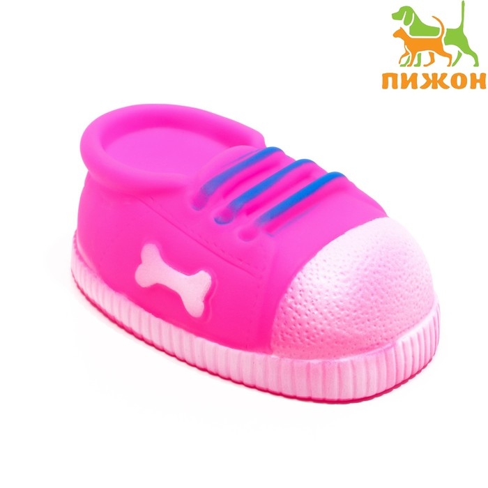Игрушка пищащая Игрушка пищащая "Ботинок" для собак, 9,5 см, розовая