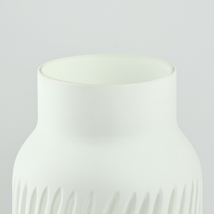 Ваза для цветов «Парадайз» из белого стекла 30×13×13 см