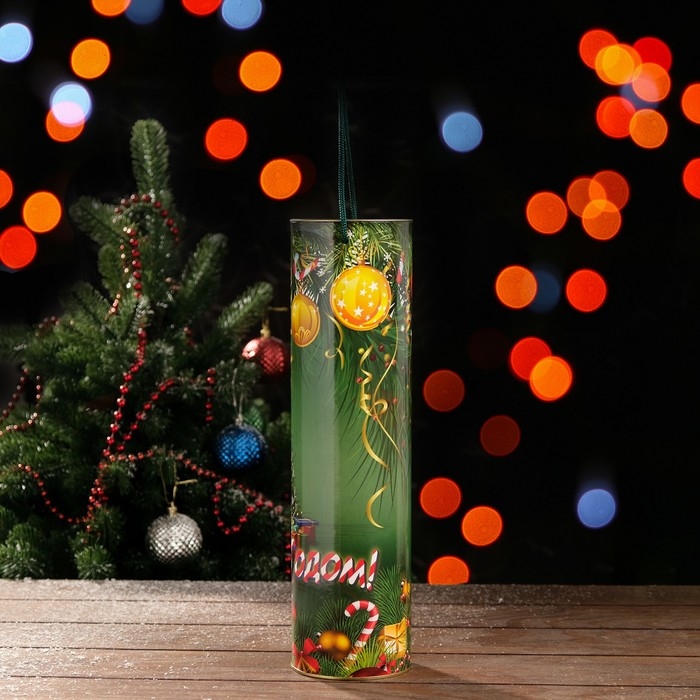 Новый год. Подарочная коробка, тубус под бутылку «Нарядная ёлка» 92 х 350 мм (330 мм внутр. высота). Новый год. Подарочная коробка, тубус под бутылку «Нарядная ёлка» 92 х 350 мм (330 мм внутр. высота).