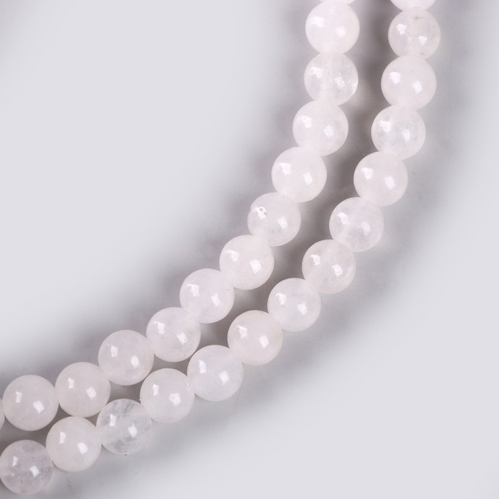 Бусины из натурального камня «Белый кварц» набор 58 шт., размер 1 шт. — 6 мм Бусины из натурального камня «Белый кварц» набор 58 шт., размер 1 шт. — 6 мм