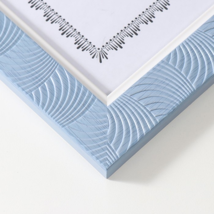 Фоторамка пластик формат А4 Фоторамка пластик формат А4 "Дуги" синяя 34,7х26 см