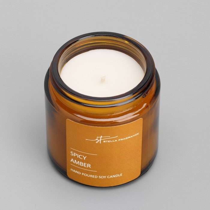 Свеча ароматическая в банке  Свеча ароматическая в банке "ST Spicy Amber", 90 г