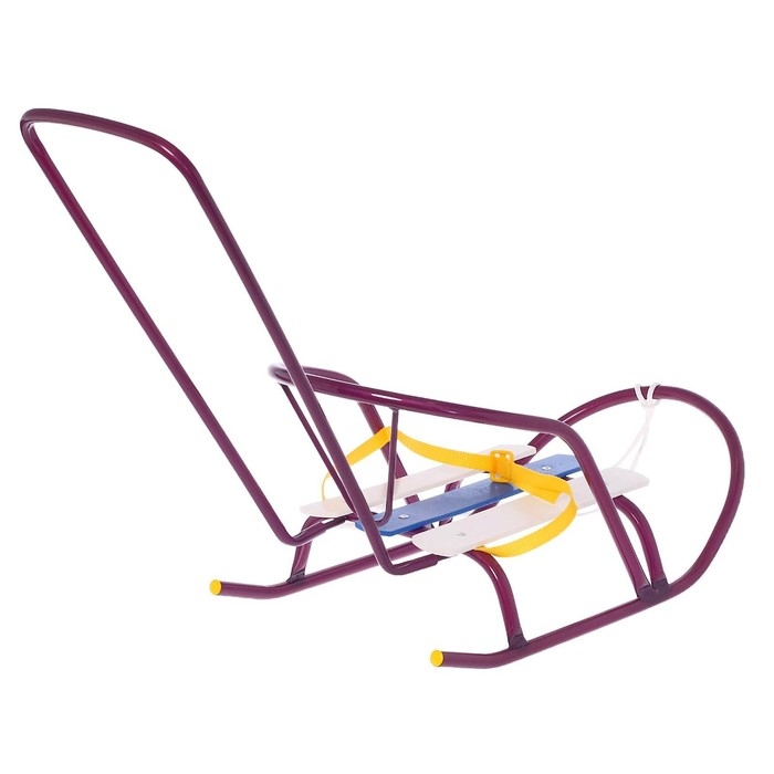 Кукольные санки с толкателем, цвет амарантовый Кукольные санки с толкателем, цвет амарантовый