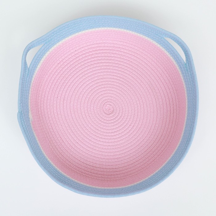 Экологичный лежак для животных, 50 х 50 х 12 см,вес до 25 кг, розово-голубой Экологичный лежак для животных, 50 х 50 х 12 см,вес до 25 кг, розово-голубой