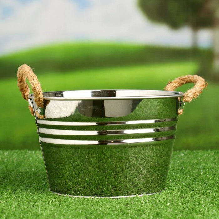 Кашпо  Кашпо "Ведерко Элла" низкое, 17х13х11см