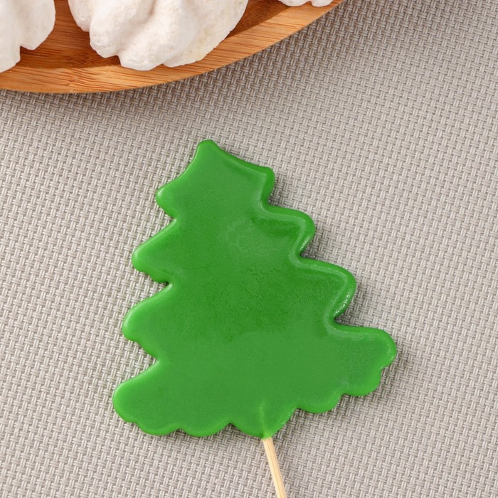 Силиконовый молд для леденцов и шоколада «Ёлка», 12×9×0.8 см, h=8 см, цвет прозрачный Силиконовый молд для леденцов и шоколада «Ёлка», 12×9×0.8 см, h=8 см, цвет прозрачный