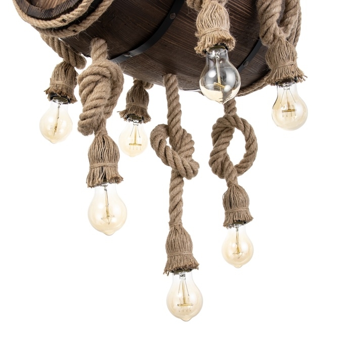 Люстра Люстра "Бочка" 7хЕ27 40Вт черный 41х33х30 см