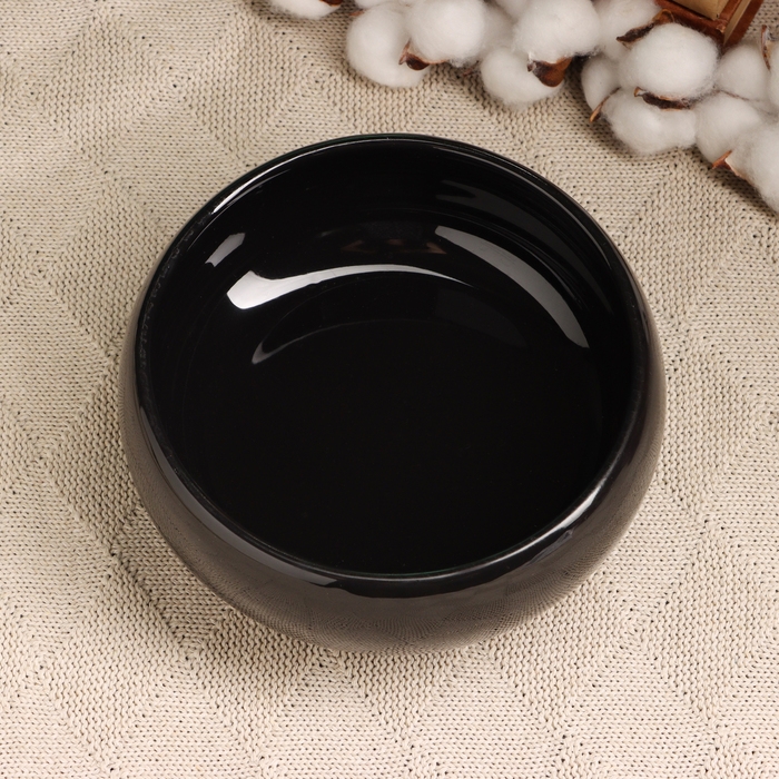 Кашпо - бонсай  Кашпо - бонсай "Мира" для кактусов и суккулентов, черное, 18х18х7см