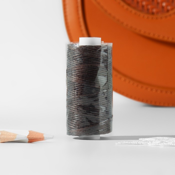 Нитки вощёные, плоские, 150D/16, 0,8 мм, 50 ± 2 м, цвет коричневый Нитки вощёные, плоские, 150D/16, 0,8 мм, 50 ± 2 м, цвет коричневый