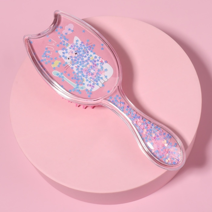 Расчёска - шейкер, 16 (±1) × 6 см, цвет розовый Расчёска - шейкер, 16 (±1) × 6 см, цвет розовый