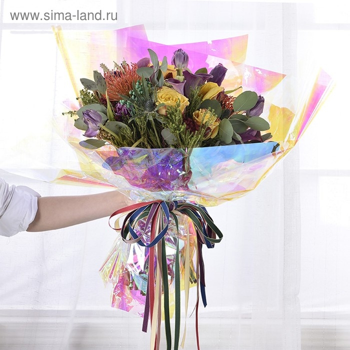 Плёнка иридисцентная  Плёнка иридисцентная "Розовое облако", 0,5 х 5 м