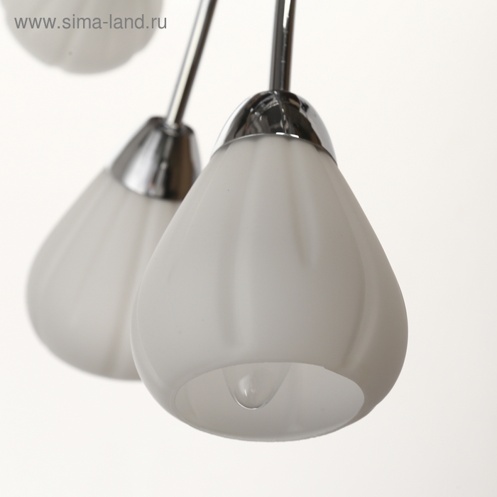 Люстра "Веллингтон" 8x60Вт E14 хром 70x70x22см.