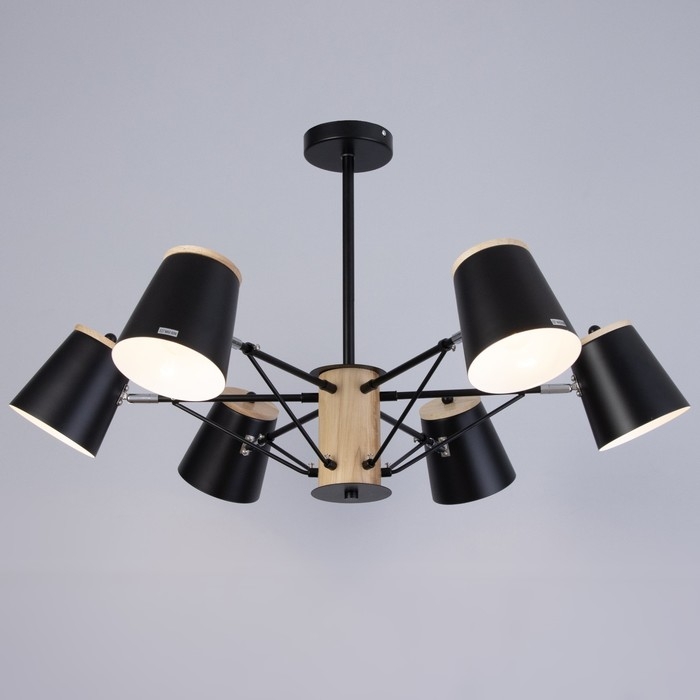 Люстра "Ирвина" 6хЕ27 40Вт черный 75х75х50см