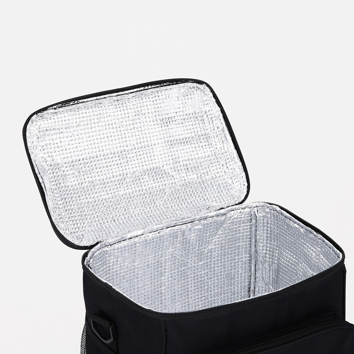 Термосумка на молнии, 10.5 л, цвет чёрный Термосумка на молнии, 10.5 л, цвет чёрный