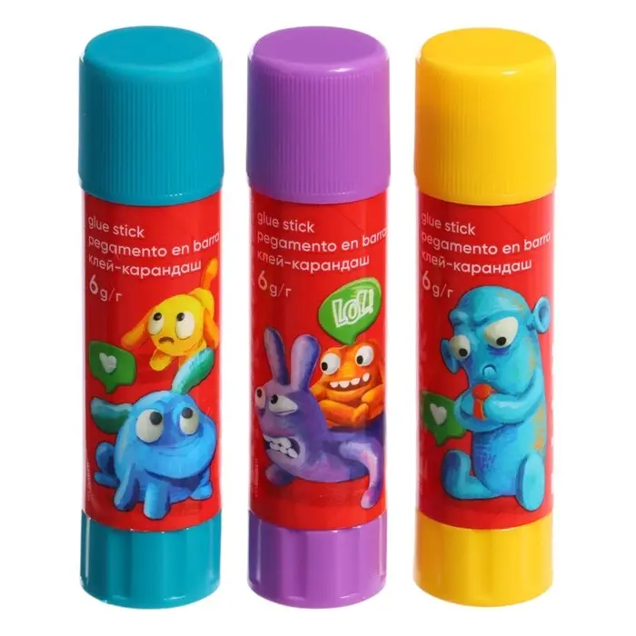 Клей-карандаш 6г ErichKrause EasyStick  Клей-карандаш 6г ErichKrause EasyStick "Jolly Friends" PVP, экономичный расход, микс