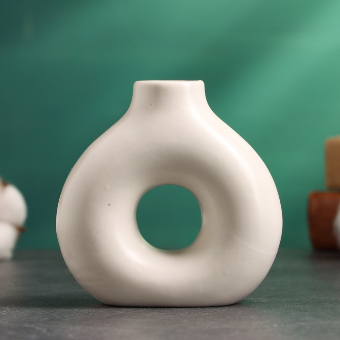 Подсвечник "Меланд" белый глянец, 10х5х10см