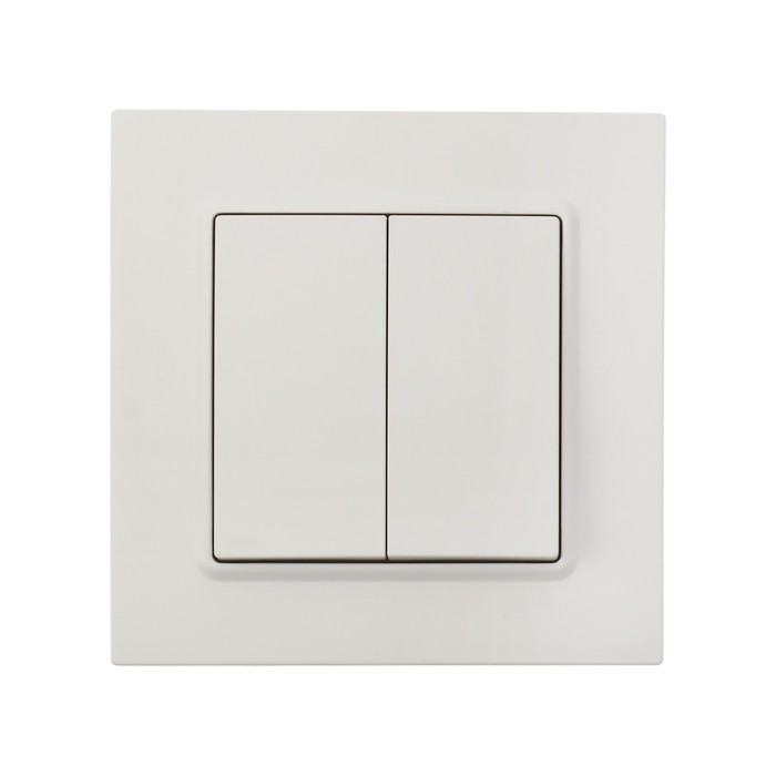 Выключатель проходной TOT Elegant, 10 А, 2 кл., скрытый, белый