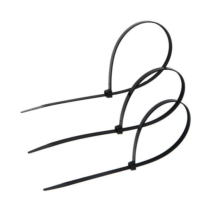 Хомут нейлоновый пластик ТУНДРА krep, для стяжки, 7.6х400 мм, черный, в уп. 100 шт Хомут нейлоновый пластик ТУНДРА krep, для стяжки, 7.6х400 мм, черный, в уп. 100 шт