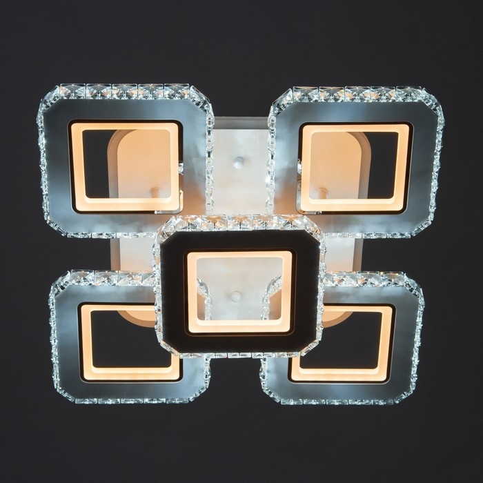 Люстра с ПДУ Люстра с ПДУ "Мия" 5хLED 150Вт 3000-6000К RGB белый 38х38х14см