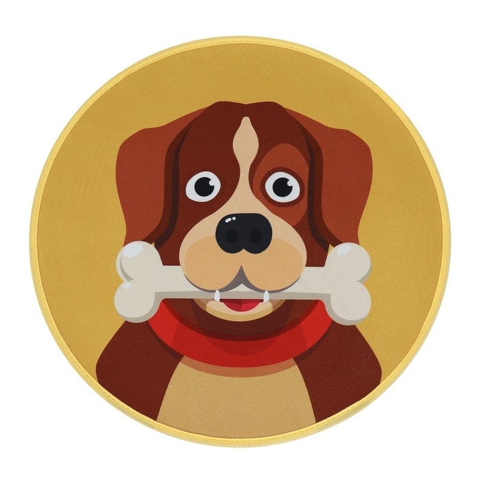 Коврик для животных, EVA+полиэстер, d=60 см. жёлтый Коврик для животных, EVA+полиэстер, d=60 см. жёлтый