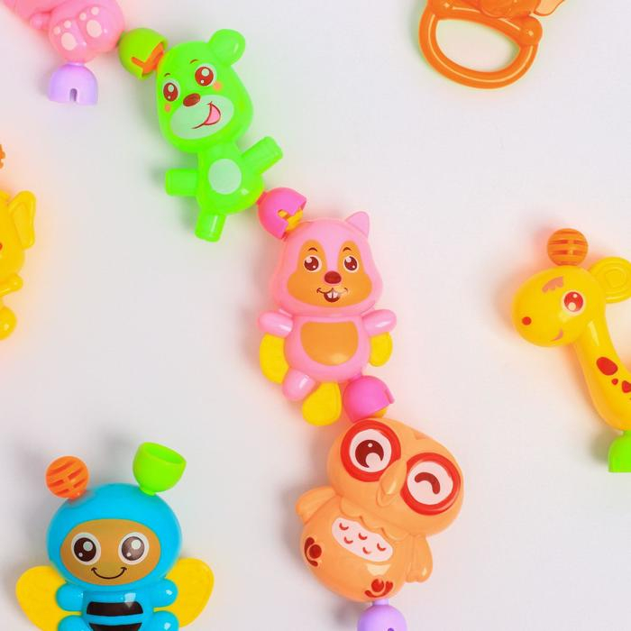 Набор погремушек «Собери меня», 7 шт., яркие цвета, Крошка Я Набор погремушек «Собери меня», 7 шт., яркие цвета, Крошка Я