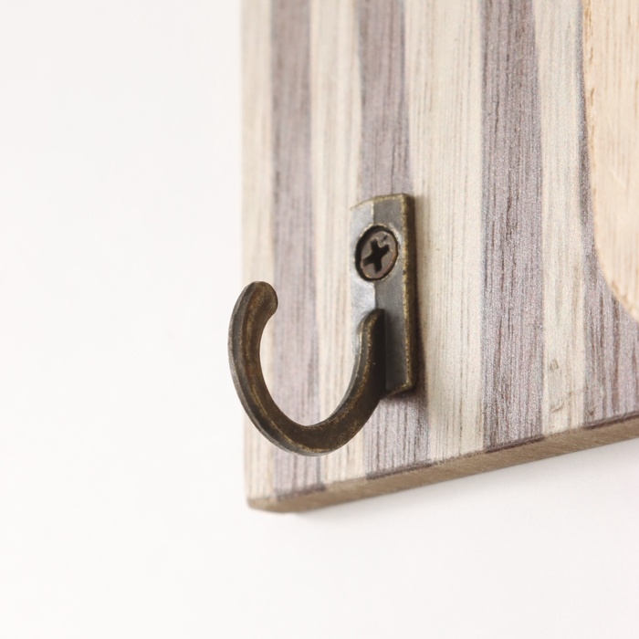 Крючки декоративные дерево Крючки декоративные дерево "Абстракция. Прямоугольник. Цветок" 1,5х19,5х23,5 см