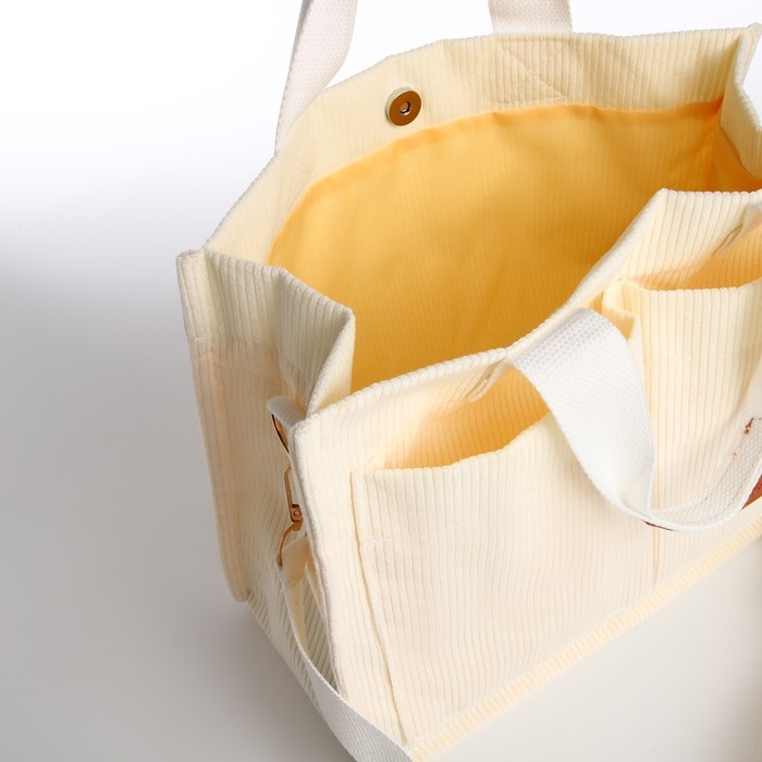 Сумка молодёжная на молнии, цвет молочный Сумка молодёжная на молнии, цвет молочный