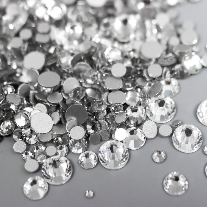 Декор для творчества стекло Декор для творчества стекло "Стразы усечённый конус. Прозрачные" d=1,5-6,5 мм набор 1000 шт