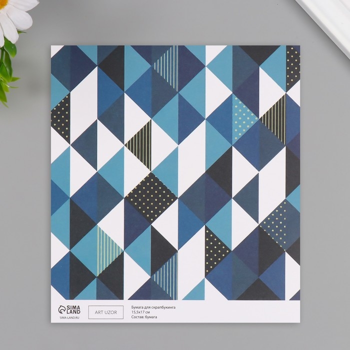 Бумага для скрапбукинга двусторонняя Бумага для скрапбукинга двусторонняя "Скандинавия" плотность 180 гр набор 10 шт 15,5х17 см 1071838