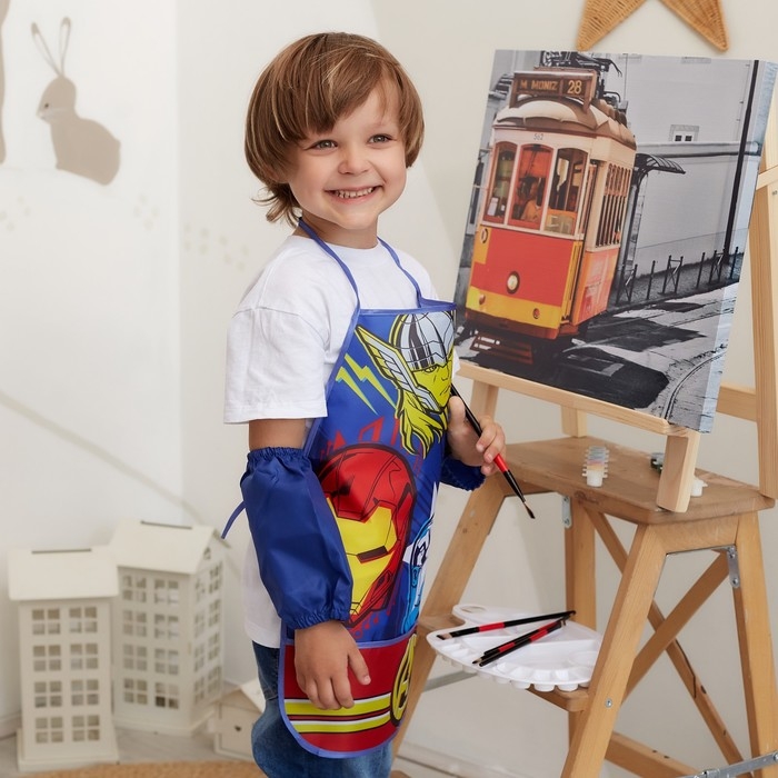 Фартук с нарукавниками детский «Команда Мстители», 49х39 см Фартук с нарукавниками детский «Команда Мстители», 49х39 см