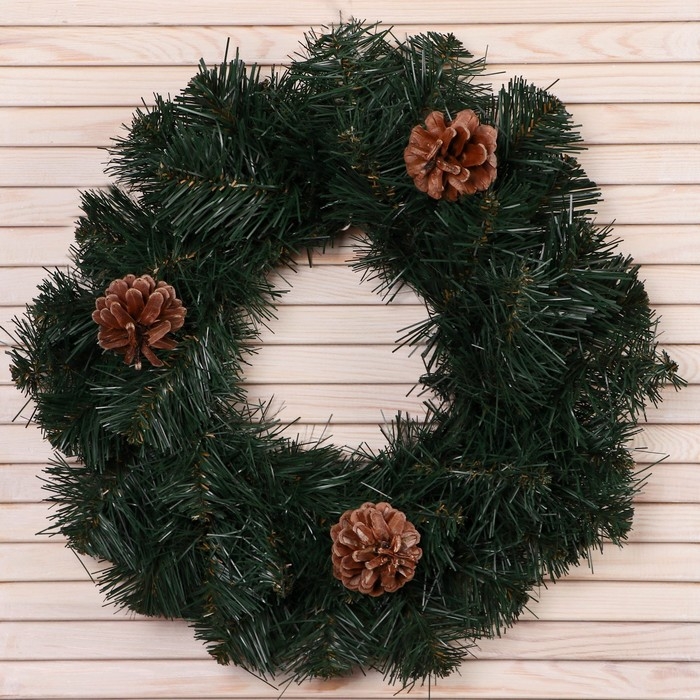 Новогодний венок  Новогодний венок "Крымский" 45см