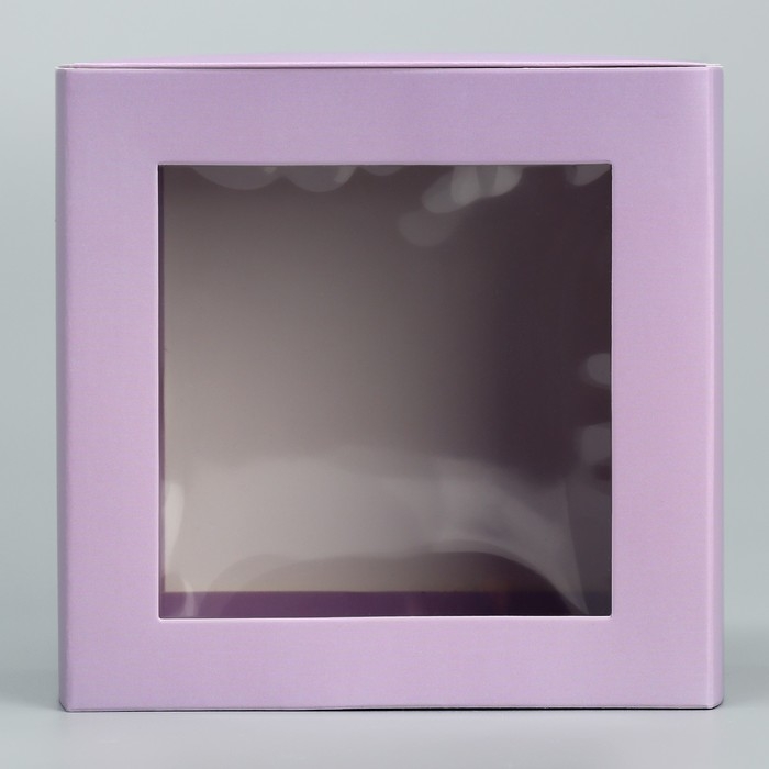 Коробка-фоторамка подарочная складная, упаковка, «Лавандовая», 14 х 14 х 8 см Коробка-фоторамка подарочная складная, упаковка, «Лавандовая», 14 х 14 х 8 см