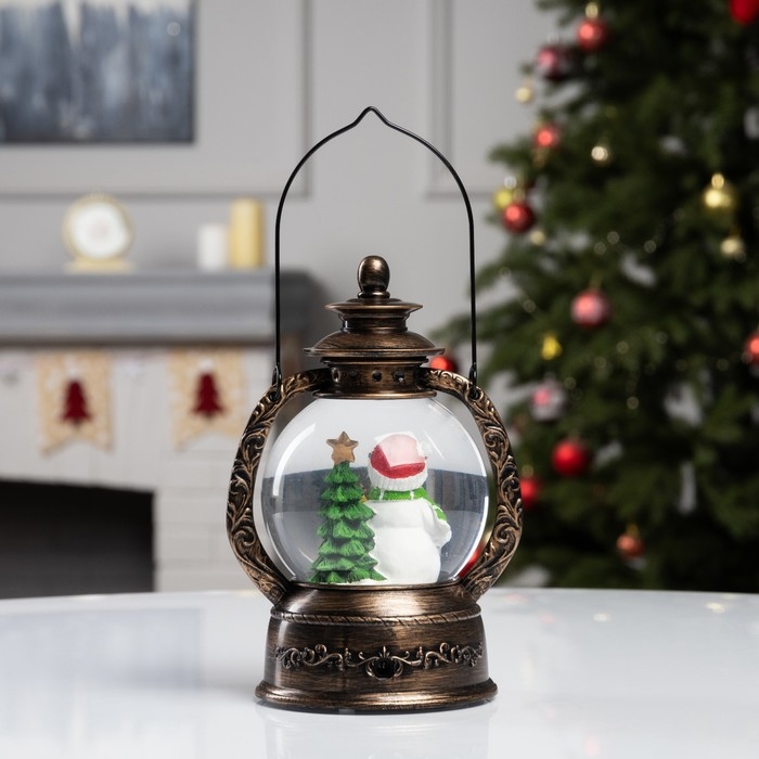 Фигура светодиодная  Фигура светодиодная "Снеговик" 20х14х11 см, батарейки ААx3 (не в комплекте), USB, свечение тёплое белое